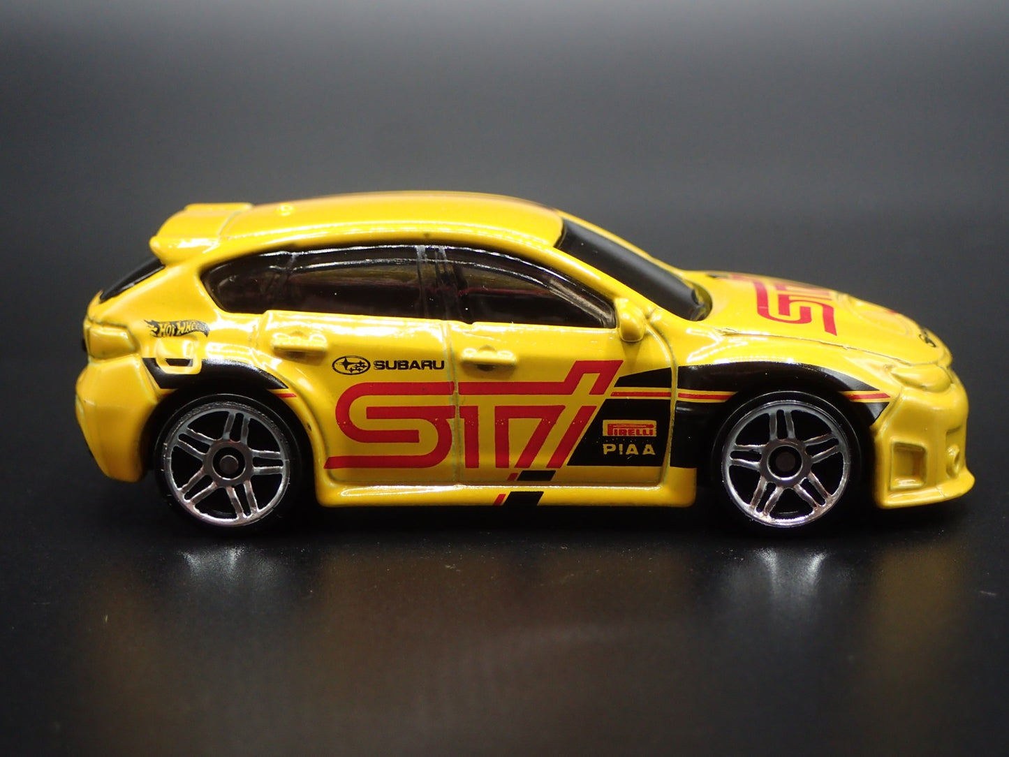 2007-2014 SUBARU WRX STI YELLOW 1:64 SCALE COLLECTIBLE DIORAMA DIECAST MODEL CAR