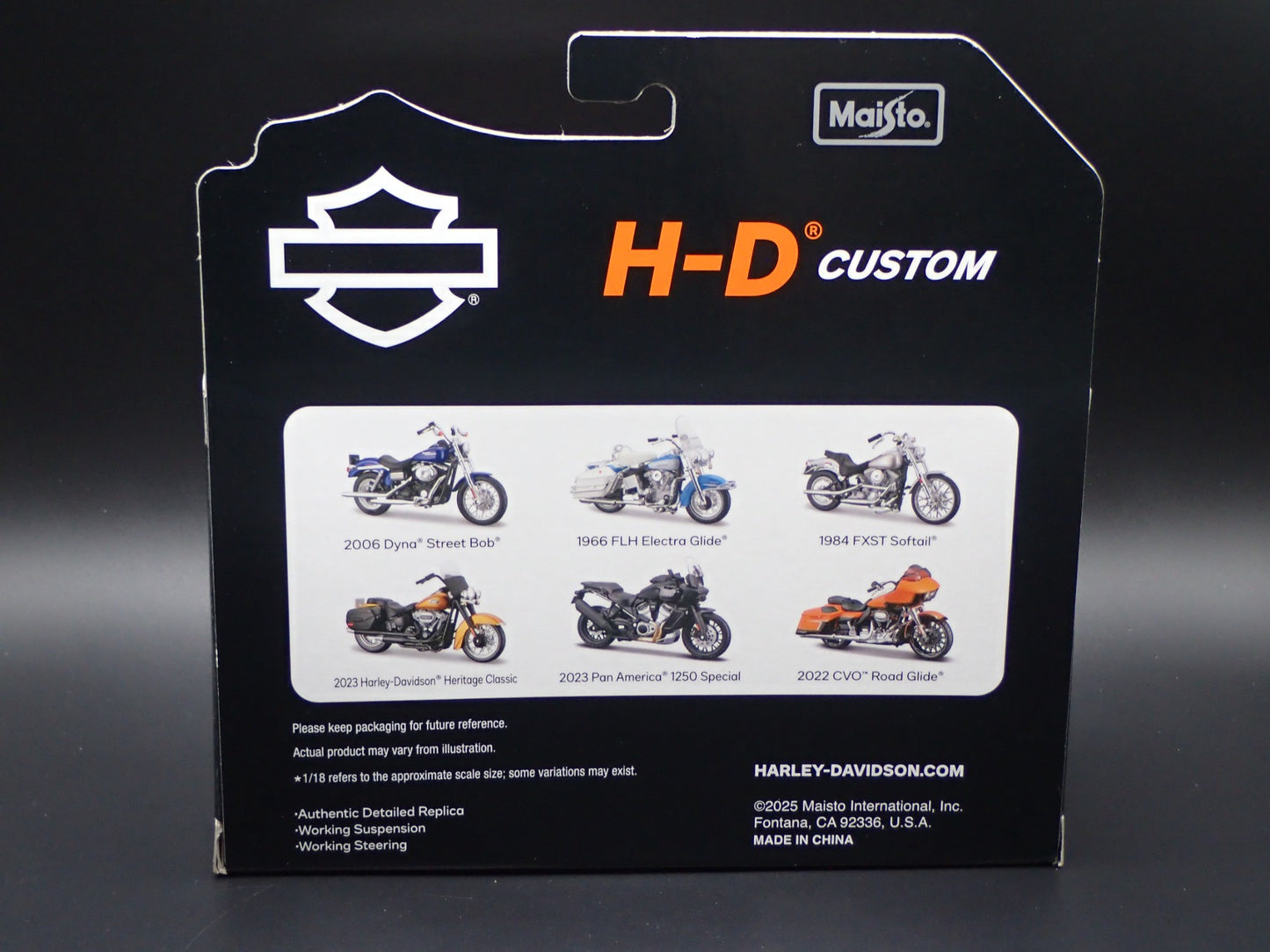 2006 DYNA STREET BOB HARLEY DAVIDSON MOTORCYCLE MAISTO SERIES 44 1/18 MODEL BIKE