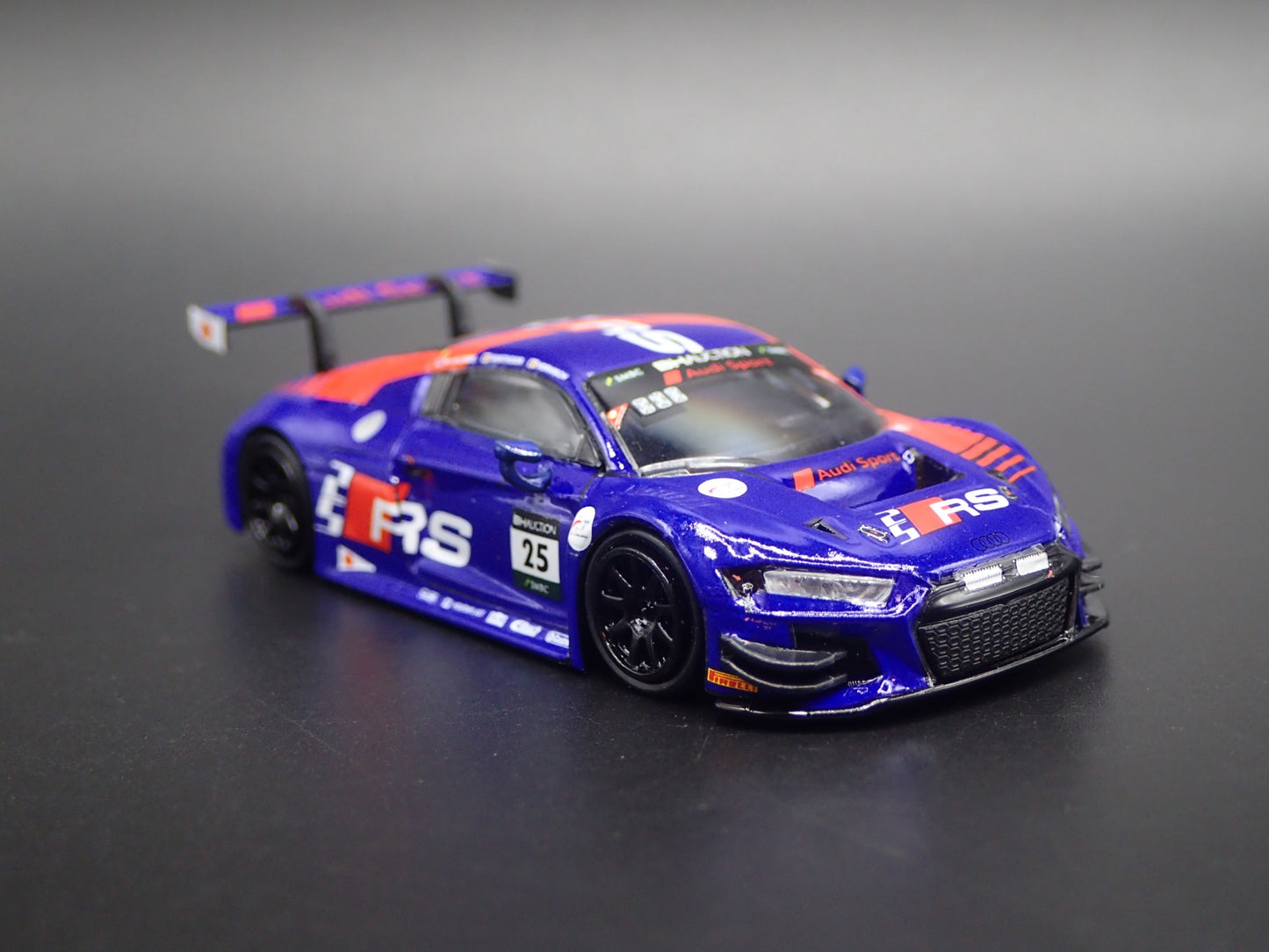 2019 19 AUDI R8 LMS #25 SPORT TEAM WRT BLUE 1:64 SCALE DIORAMA DIECAST MODEL CAR