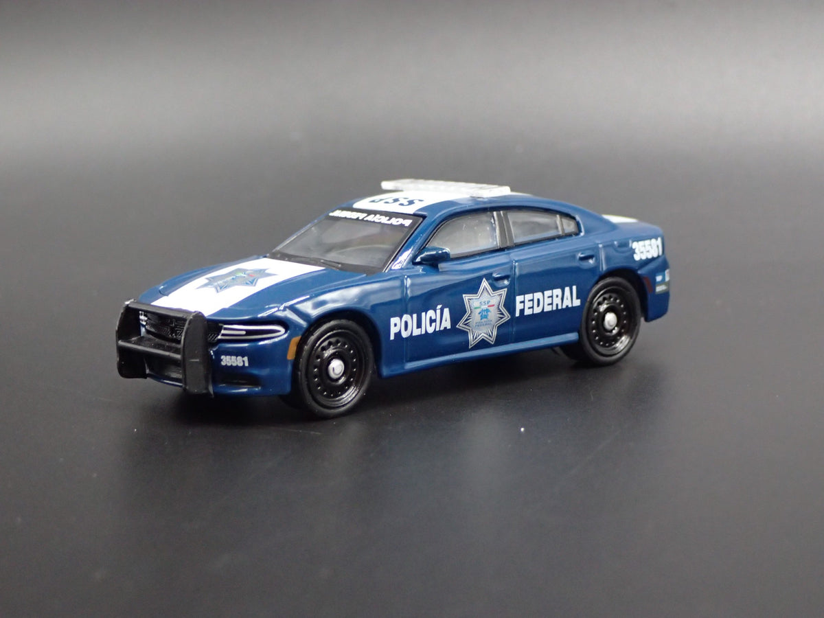2017 17 DODGE CHARGER POLICIA FEDERAL SSP POLICE 1:64 SCALE DIECAST MODEL CAR-Burning Rubber Toy Company