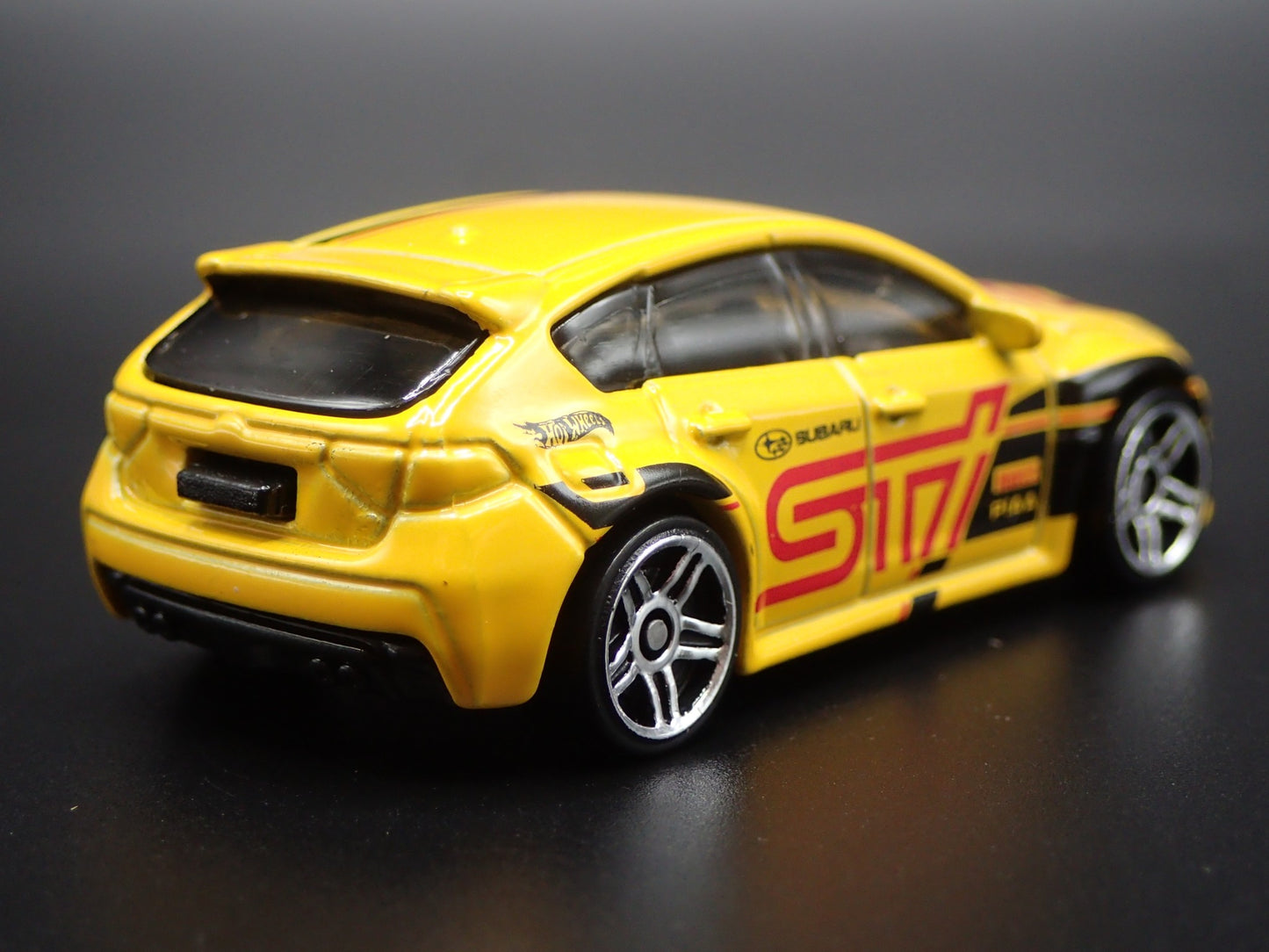 2007-2014 SUBARU WRX STI YELLOW 1:64 SCALE COLLECTIBLE DIORAMA DIECAST MODEL CAR