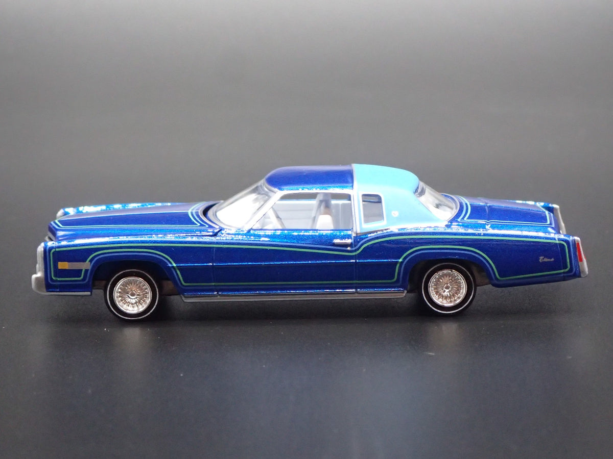 1975 75 CADDY CADILLAC ELDORADO LOWRIDER 1:64 SCALE DIORAMA DIECAST MODEL CAR-Burning Rubber Toy Company