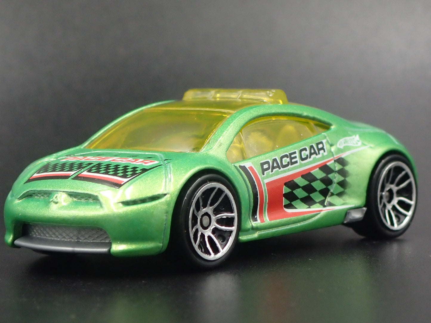 2006-2012 MITSUBISHI ECLIPSE PACE CAR GREEN 1:64 SCALE DIORAMA DIECAST MODEL CAR