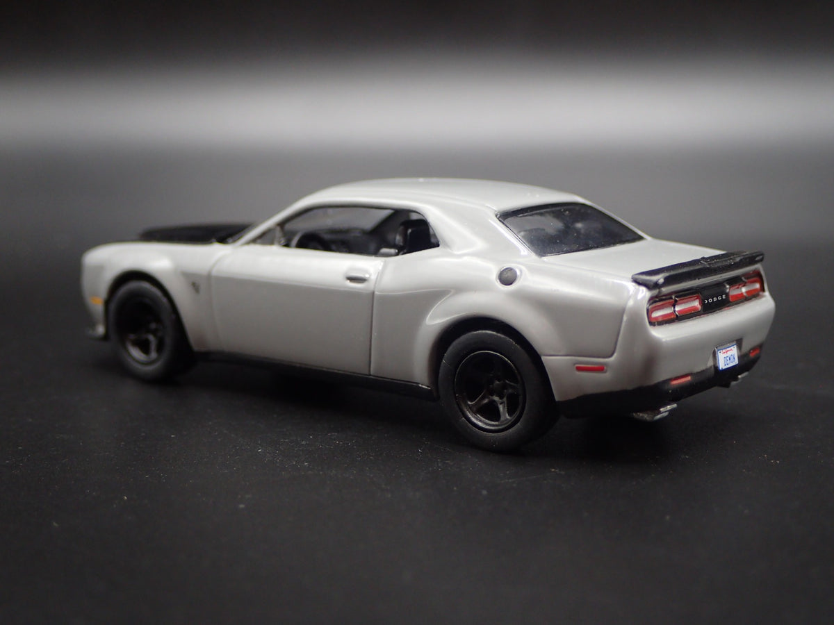 2018-2021 DODGE CHALLENGER SRT DEMON RARE 1:64 SCALE DIORAMA DIECAST MODEL CAR-Burning Rubber Toy Company