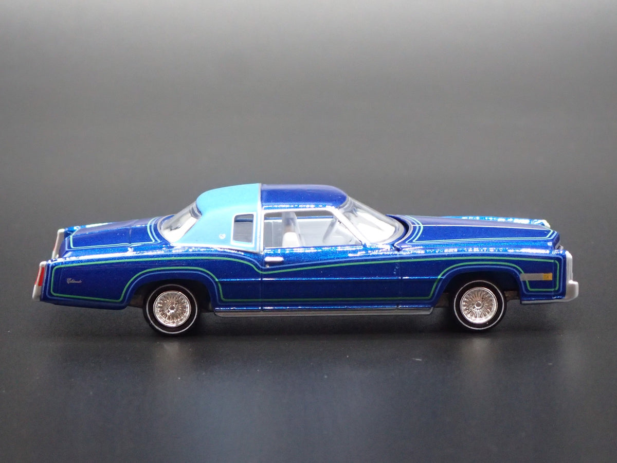 1975 75 CADDY CADILLAC ELDORADO LOWRIDER 1:64 SCALE DIORAMA DIECAST MODEL CAR-Burning Rubber Toy Company