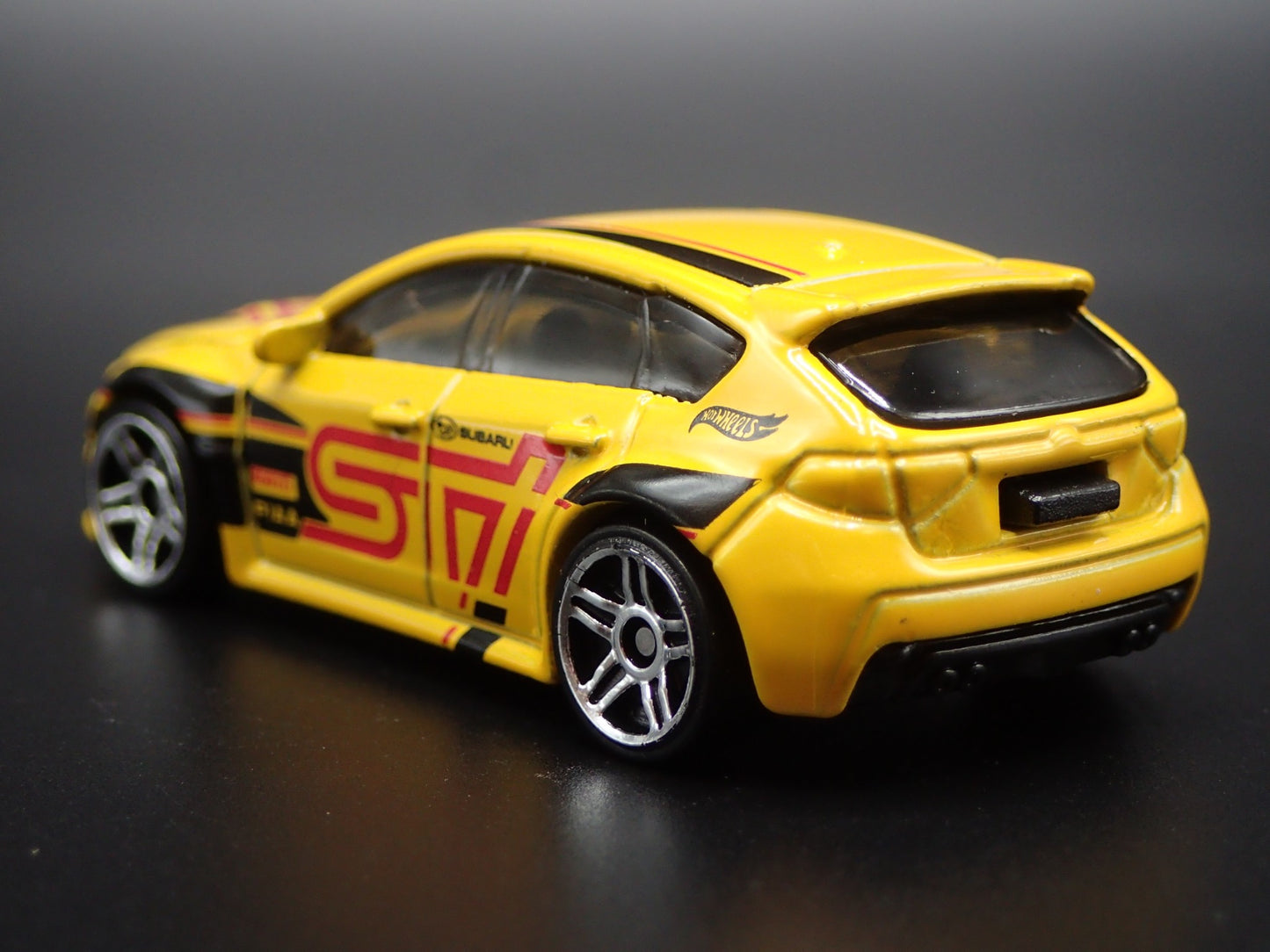 2007-2014 SUBARU WRX STI YELLOW 1:64 SCALE COLLECTIBLE DIORAMA DIECAST MODEL CAR