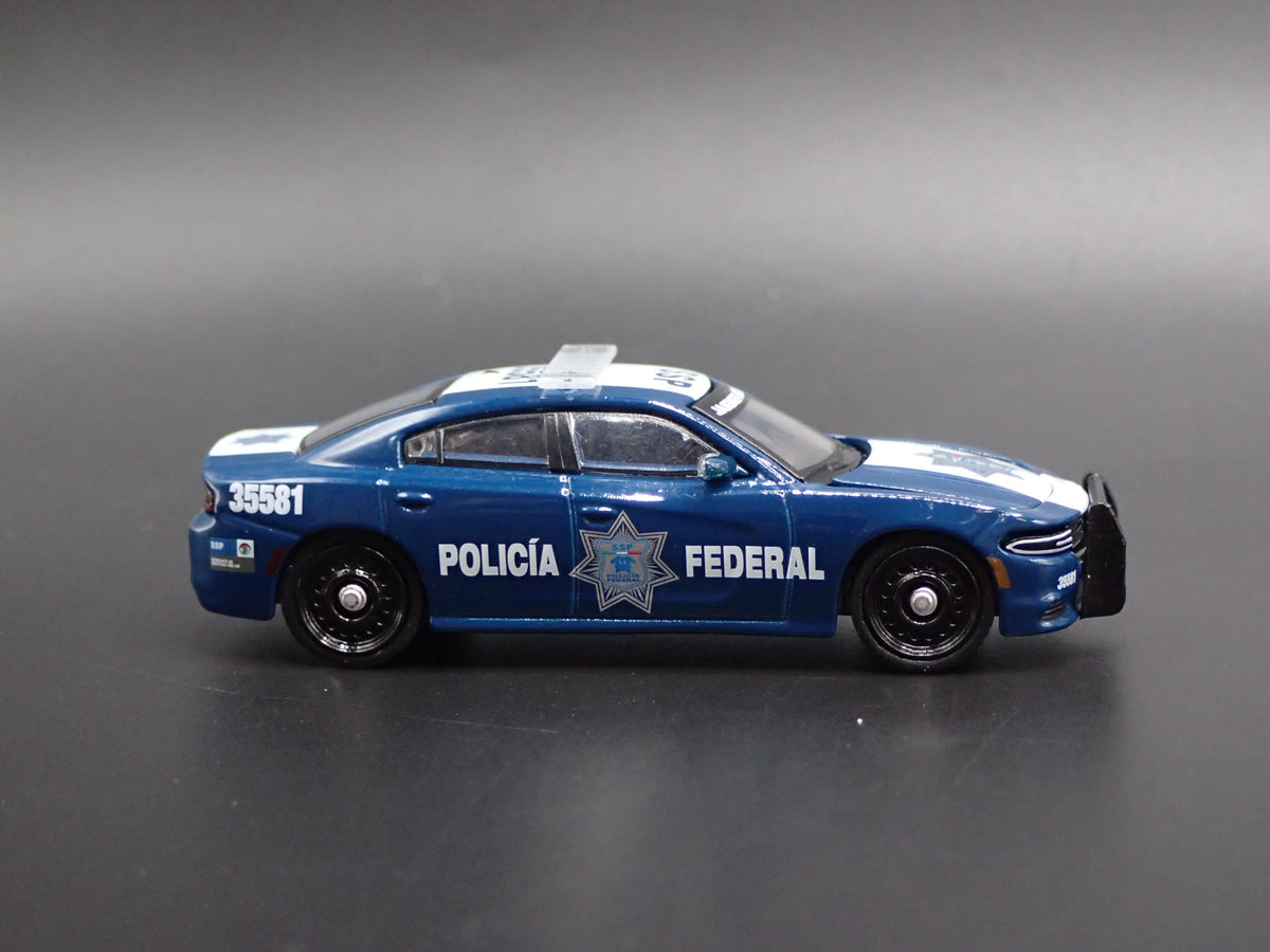 2017 17 DODGE CHARGER POLICIA FEDERAL SSP POLICE 1:64 SCALE DIECAST MODEL CAR-Burning Rubber Toy Company