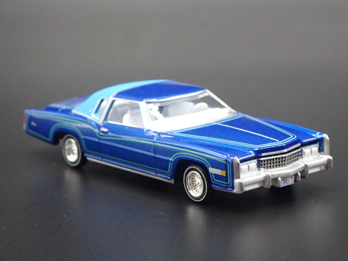 1975 75 CADDY CADILLAC ELDORADO LOWRIDER 1:64 SCALE DIORAMA DIECAST MODEL CAR-Burning Rubber Toy Company