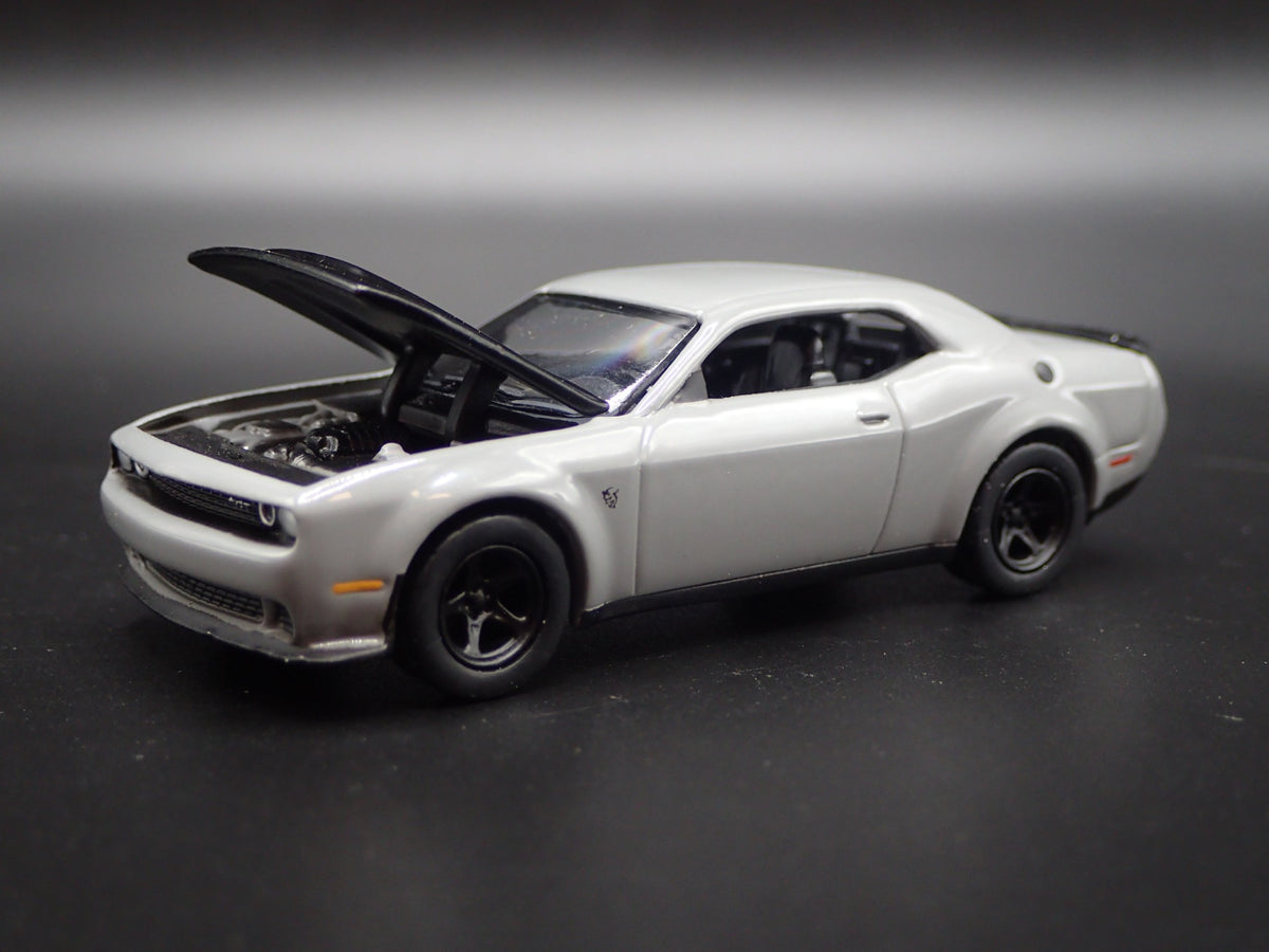 2018-2021 DODGE CHALLENGER SRT DEMON RARE 1:64 SCALE DIORAMA DIECAST MODEL CAR-Burning Rubber Toy Company