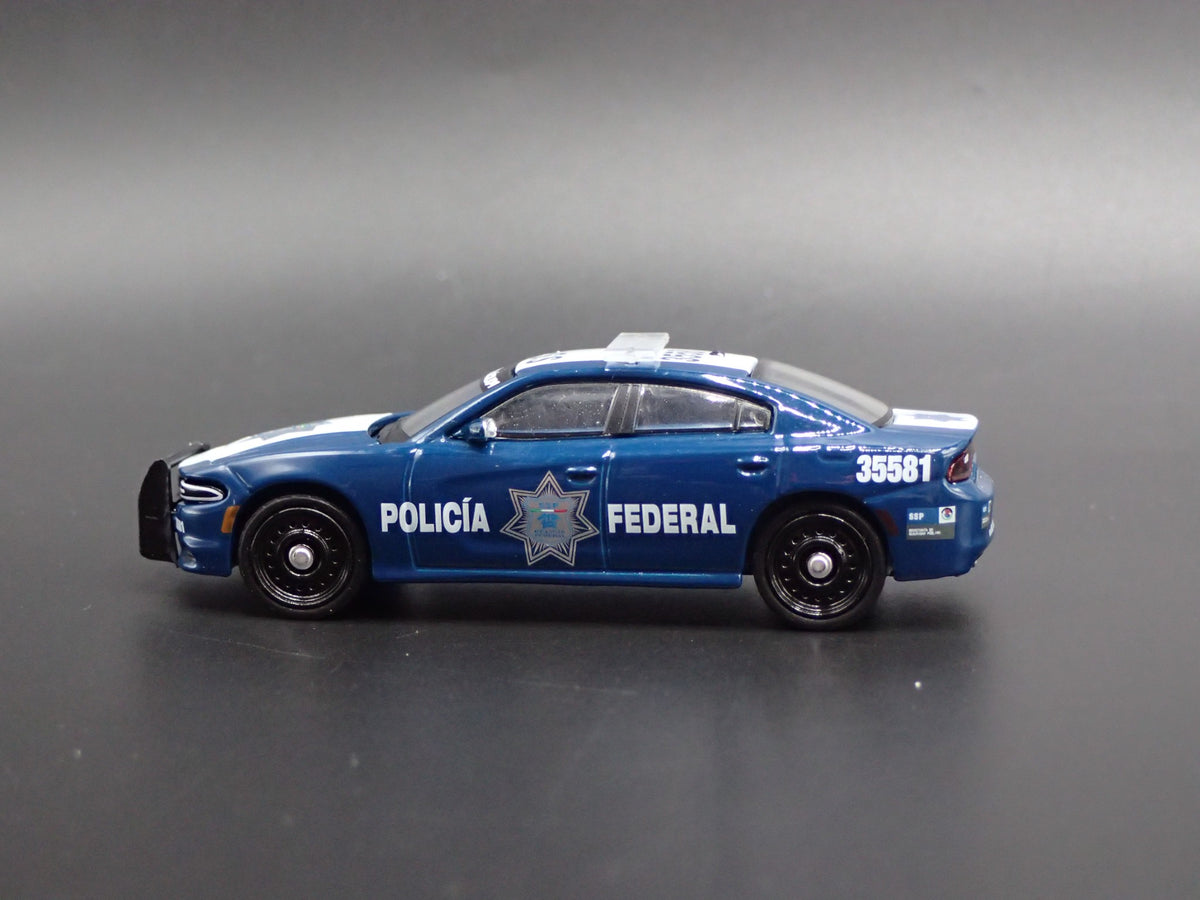 2017 17 DODGE CHARGER POLICIA FEDERAL SSP POLICE 1:64 SCALE DIECAST MODEL CAR-Burning Rubber Toy Company