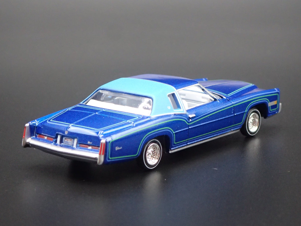 1975 75 CADDY CADILLAC ELDORADO LOWRIDER 1:64 SCALE DIORAMA DIECAST MODEL CAR-Burning Rubber Toy Company