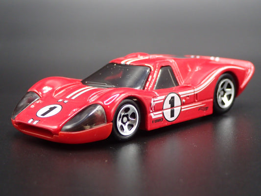 1967 67 FORD GT40 MK.IV RED 1:64 SCALE COLLECTIBLE DIORAMA DIECAST MODEL CAR