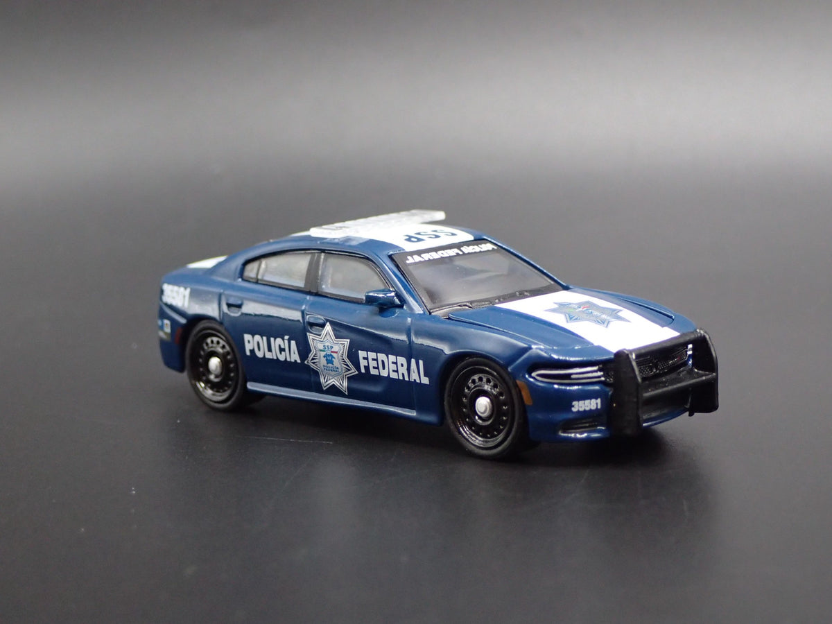 2017 17 DODGE CHARGER POLICIA FEDERAL SSP POLICE 1:64 SCALE DIECAST MODEL CAR-Burning Rubber Toy Company