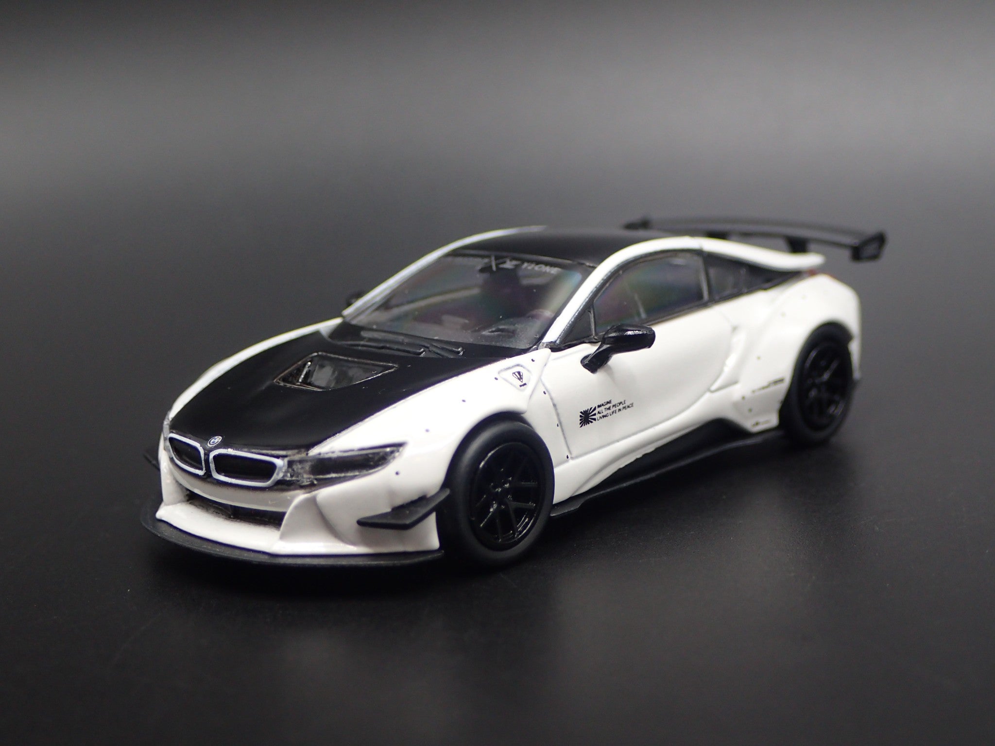 2014-2020 BMW i8 LIBERTY WALK LBWK RARE 1:64 SCALE DIORAMA DIECAST MOD ...