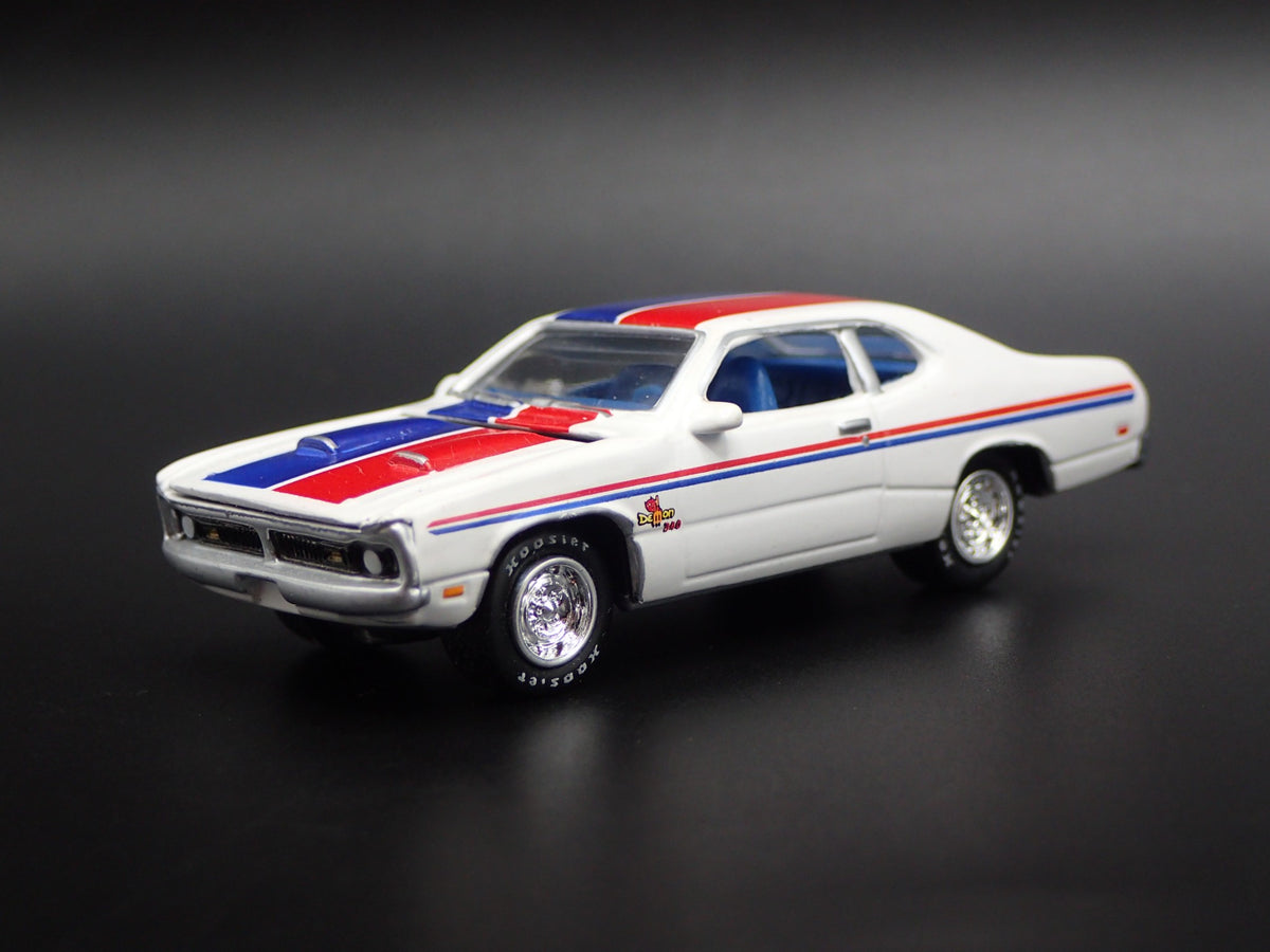 1971 71 DODGE DEMON RARE 1/64 SCALE COLLECTIBLE DIORAMA DIECAST MODEL CAR-Burning Rubber Toy Company