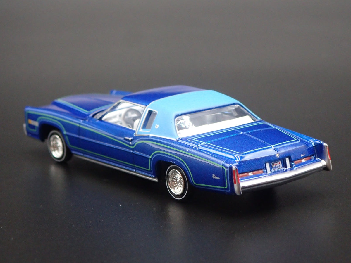 1975 75 CADDY CADILLAC ELDORADO LOWRIDER 1:64 SCALE DIORAMA DIECAST MODEL CAR-Burning Rubber Toy Company