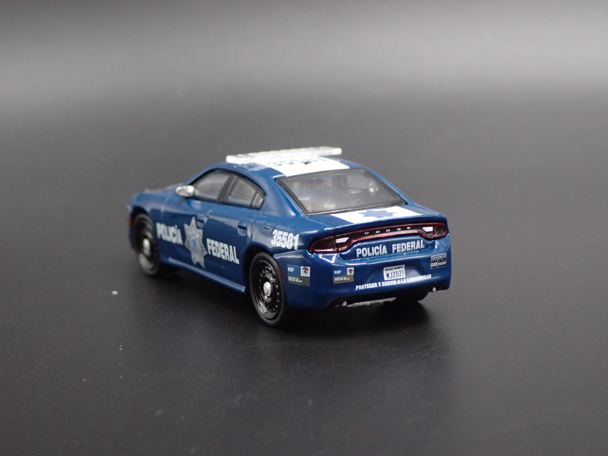 2017 17 DODGE CHARGER POLICIA FEDERAL SSP POLICE 1:64 SCALE DIECAST MODEL CAR-Burning Rubber Toy Company
