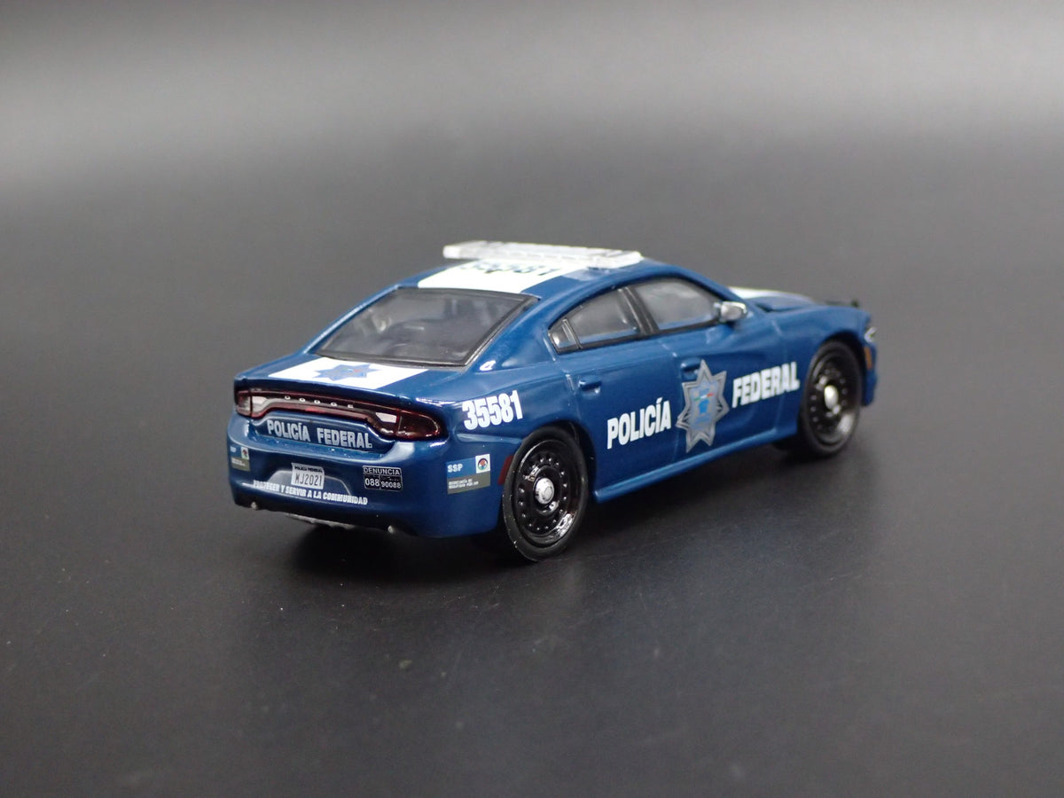 2017 17 DODGE CHARGER POLICIA FEDERAL SSP POLICE 1:64 SCALE DIECAST MODEL CAR-Burning Rubber Toy Company