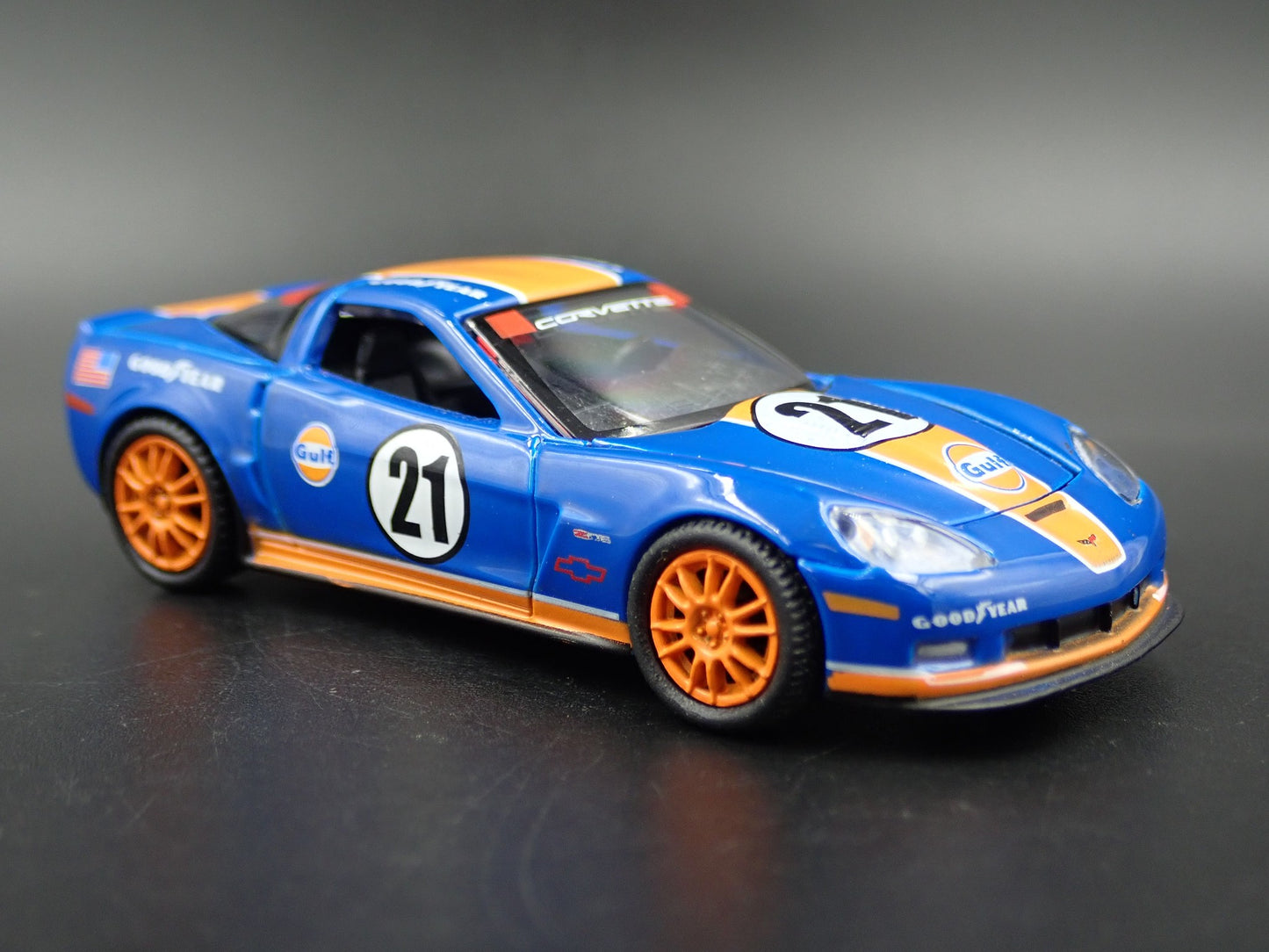 2005-2013 CHEVY CHEVROLET CORVETTE Z06 GULF C6 BLUE 1:64 SCALE DIECAST MODEL CAR