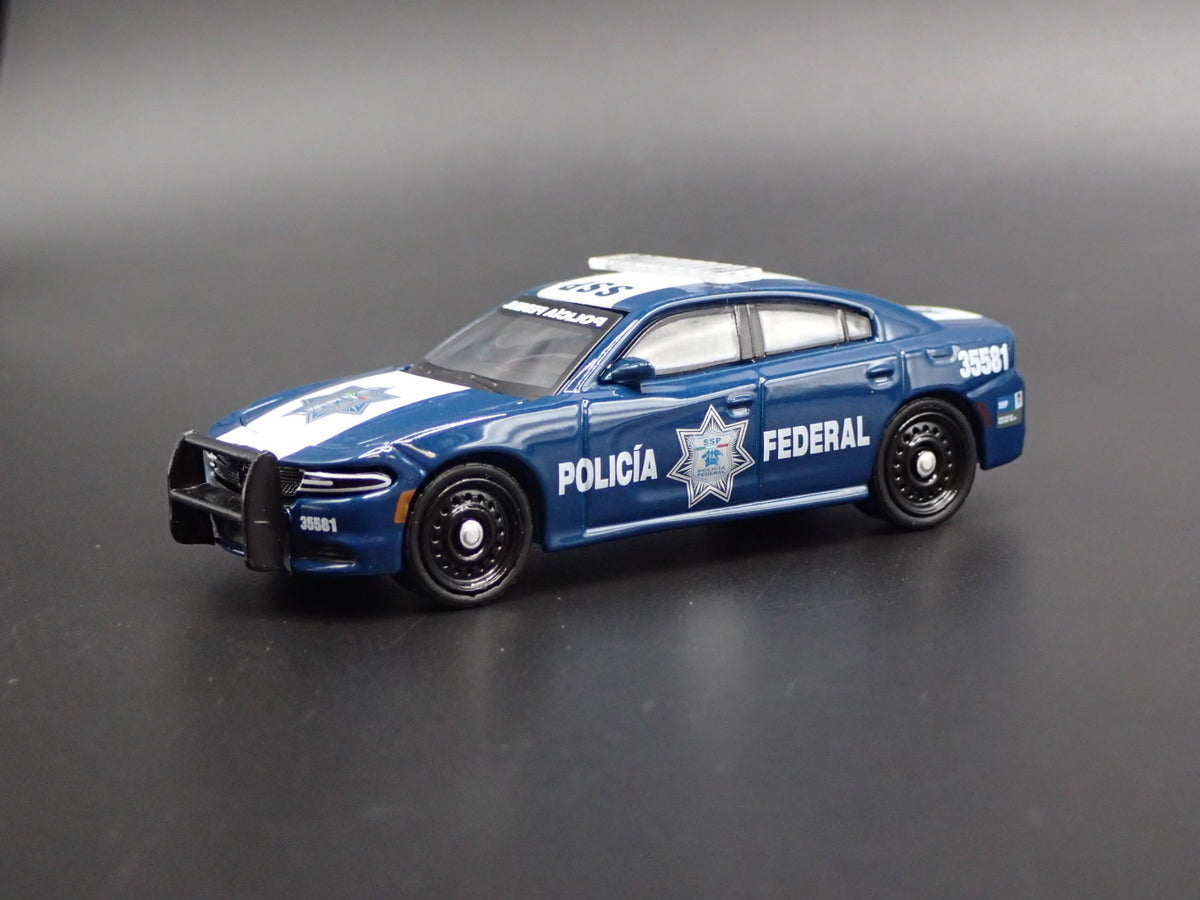 2017 17 DODGE CHARGER POLICIA FEDERAL SSP POLICE 1:64 SCALE DIECAST MODEL CAR-Burning Rubber Toy Company