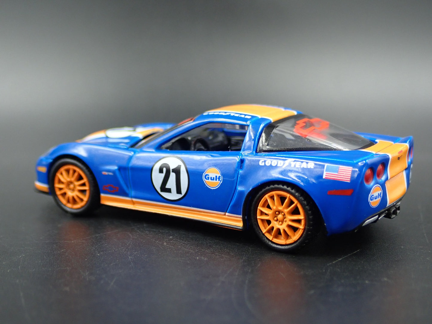 2005-2013 CHEVY CHEVROLET CORVETTE Z06 GULF C6 BLUE 1:64 SCALE DIECAST MODEL CAR