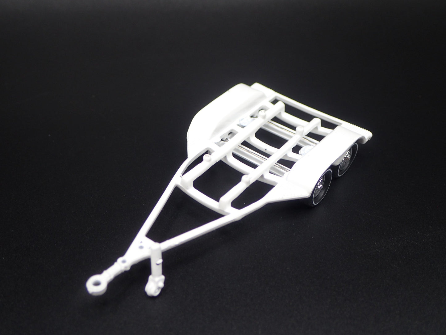 BOAT TRAILER WHITE RARE 1/64 SCALE DIORAMA PROP COLLECTIBLE MODEL TRAILER