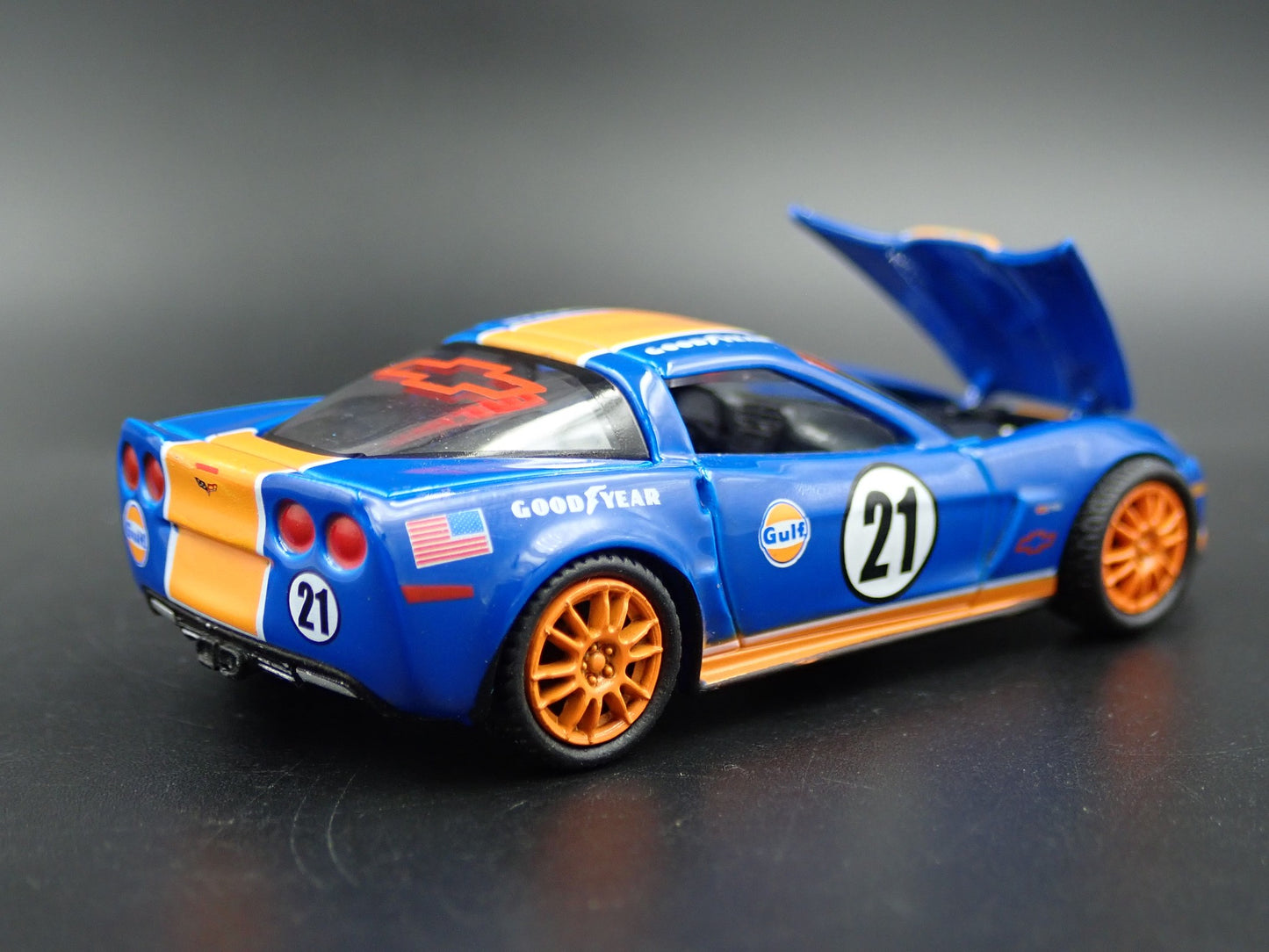 2005-2013 CHEVY CHEVROLET CORVETTE Z06 GULF C6 BLUE 1:64 SCALE DIECAST MODEL CAR