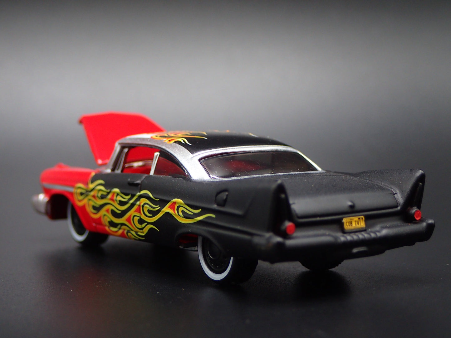 1958 58 PLYMOUTH FURY FLAMES 1:64 SCALE COLLECTIBLE DIORAMA DIECAST MODEL CAR