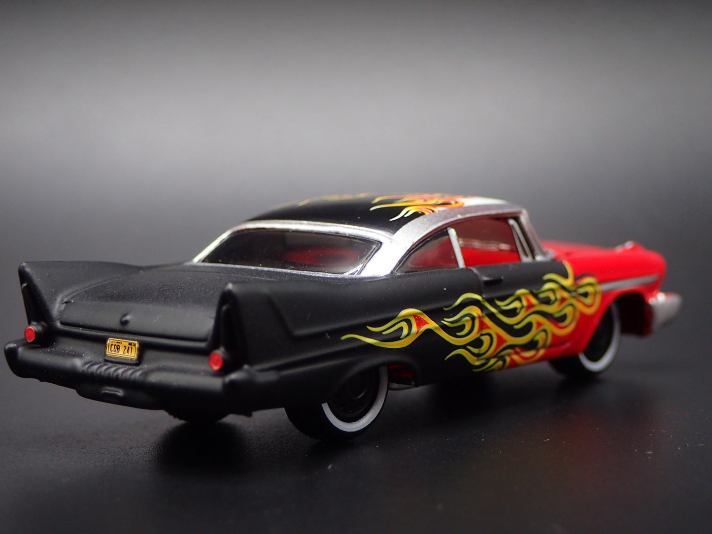 1958 58 PLYMOUTH FURY FLAMES 1:64 SCALE COLLECTIBLE DIORAMA DIECAST MODEL CAR