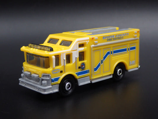 BOONE COUNTY FIRE TRUCK YELLOW RARE 1:64 MB SCALE COLLECTIBLE DIECAST MODEL CAR