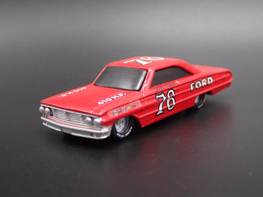 1964 FORD GALAXIE 76 LARRY FRANK NASCAR 1:64 SCALE DIORAMA DIECAST MODEL CAR