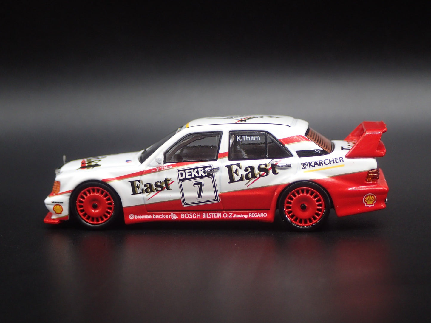 1982-1993 MERCEDES-BENZ 190E 2.5-16 EVOLUTION II #7 1:64 SCALE DIECAST MODEL CAR