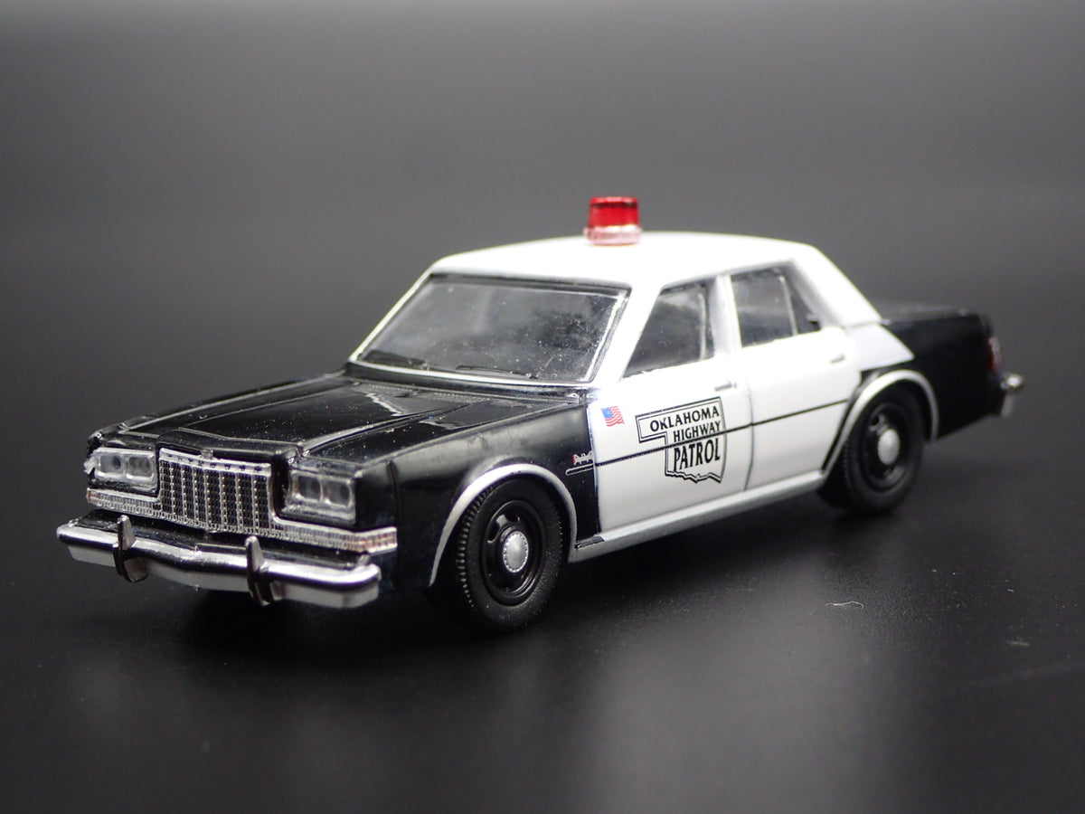 1985 85 DODGE DIPLOMAT OKLAHOMA HIGHWAY PATROL RARE 1:64 SCALE DIECAST MODEL CAR-Burning Rubber Toy Company