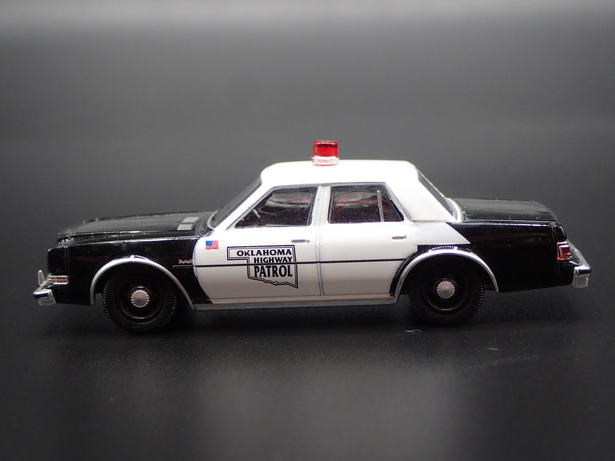 1985 85 DODGE DIPLOMAT OKLAHOMA HIGHWAY PATROL RARE 1:64 SCALE DIECAST MODEL CAR-Burning Rubber Toy Company