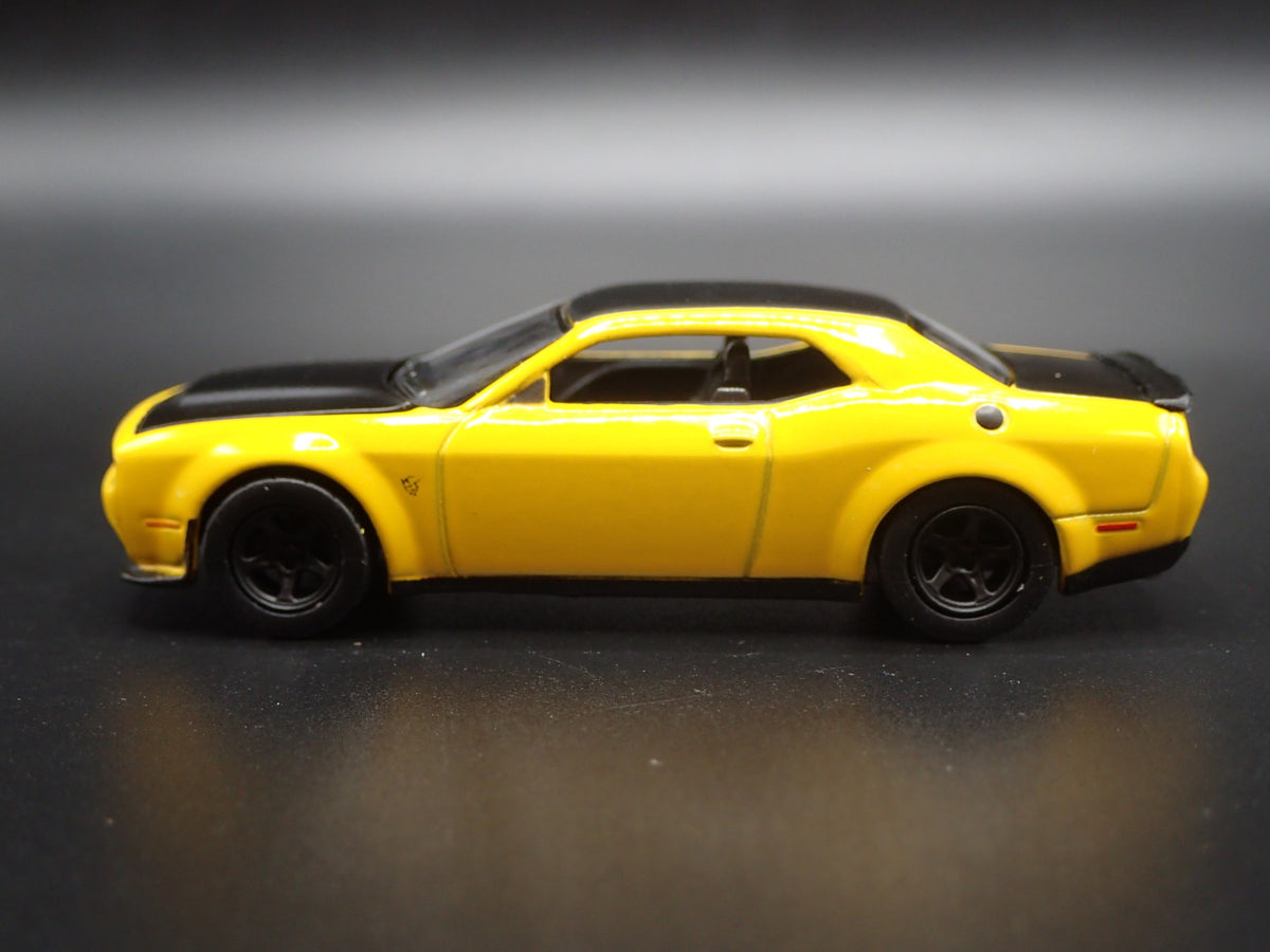 2018-2021 DODGE CHALLENGER SRT DEMON RARE 1:64 SCALE DIORAMA DIECAST MODEL CAR-Burning Rubber Toy Company