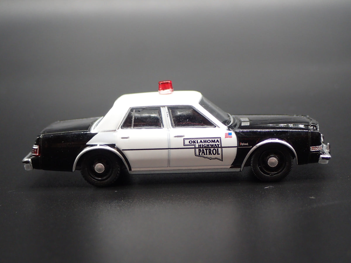 1985 85 DODGE DIPLOMAT OKLAHOMA HIGHWAY PATROL RARE 1:64 SCALE DIECAST MODEL CAR-Burning Rubber Toy Company