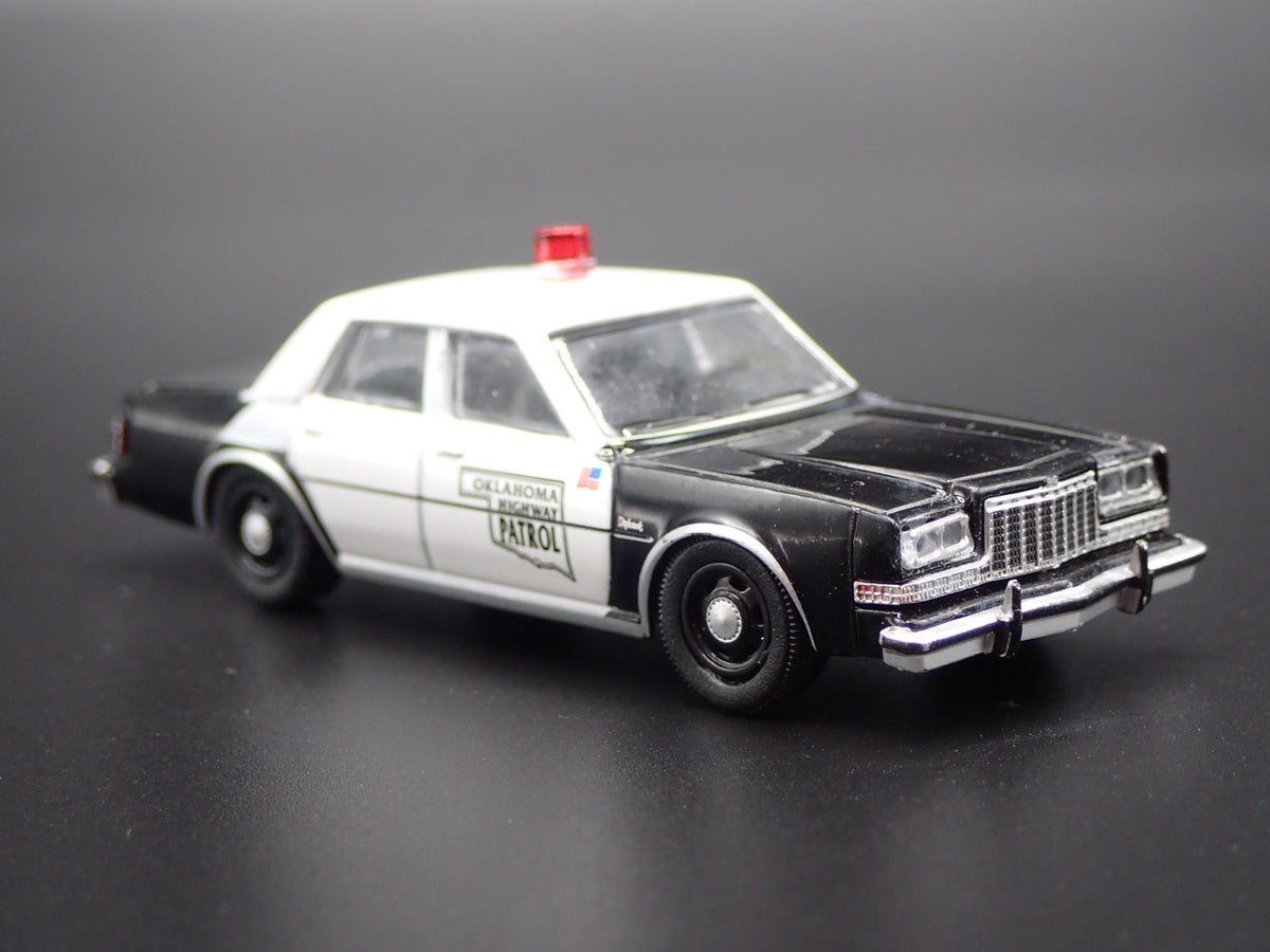 1985 85 DODGE DIPLOMAT OKLAHOMA HIGHWAY PATROL RARE 1:64 SCALE DIECAST MODEL CAR-Burning Rubber Toy Company