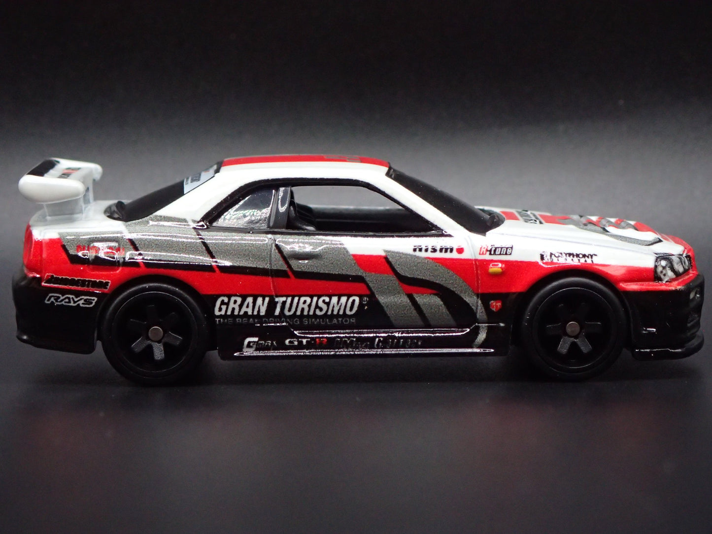 1999-2002 NISSAN SKYLINE GTR R34 GRAN TURISMO WHITE 1:64 SCALE DIECAST MODEL CAR