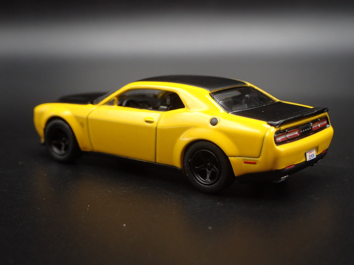 2018-2021 DODGE CHALLENGER SRT DEMON RARE 1:64 SCALE DIORAMA DIECAST MODEL CAR-Burning Rubber Toy Company