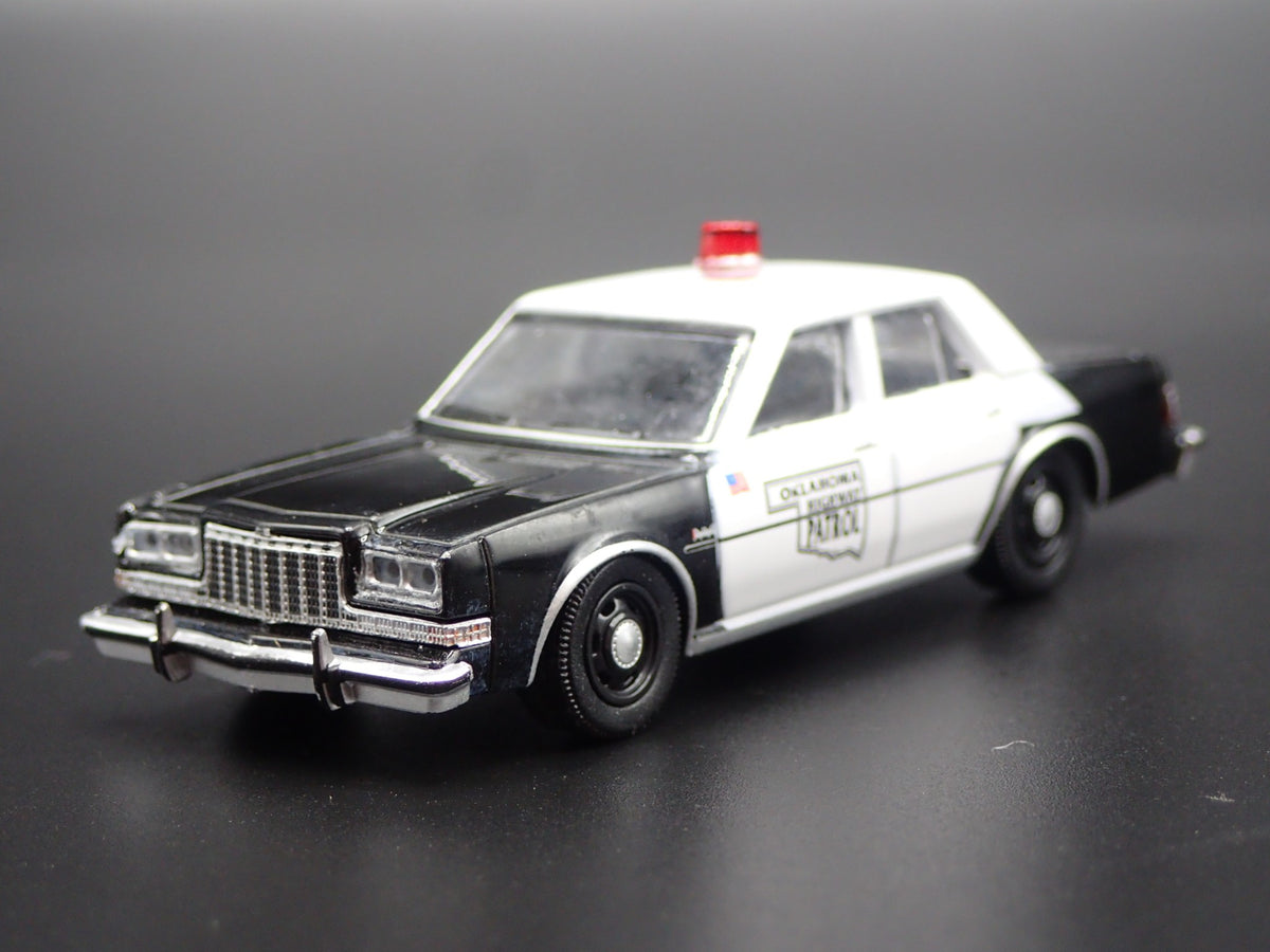 1985 85 DODGE DIPLOMAT OKLAHOMA HIGHWAY PATROL RARE 1:64 SCALE DIECAST MODEL CAR-Burning Rubber Toy Company