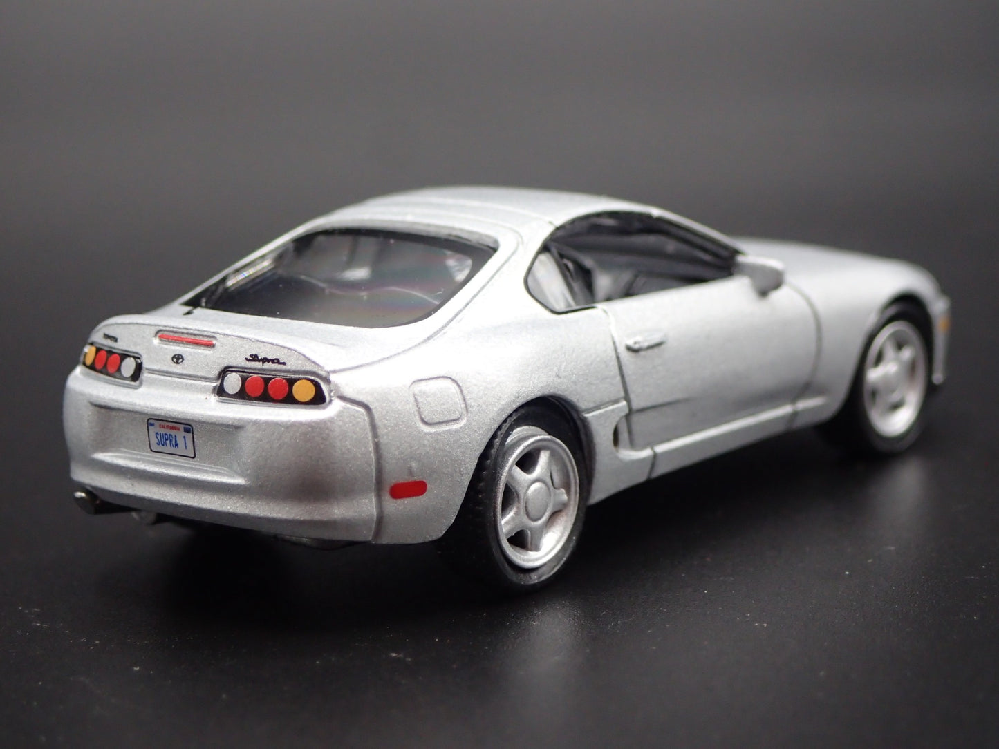 1993 - 2002 TOYOTA SUPRA SILVER 1/64 SCALE COLLECTIBLE DIORAMA DIECAST MODEL CAR