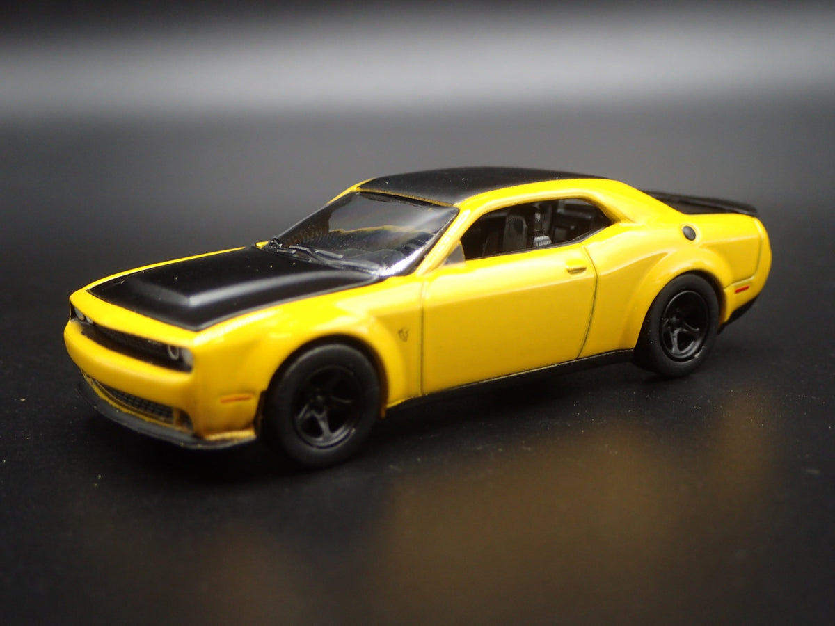 2018-2021 DODGE CHALLENGER SRT DEMON RARE 1:64 SCALE DIORAMA DIECAST MODEL CAR-Burning Rubber Toy Company