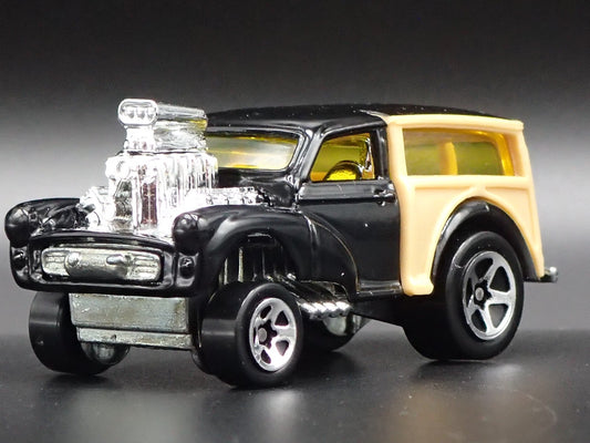 MORRIS WAGON GASSER NHRA BLACK 1:64 SCALE COLLECTIBLE DIORAMA DIECAST MODEL CAR