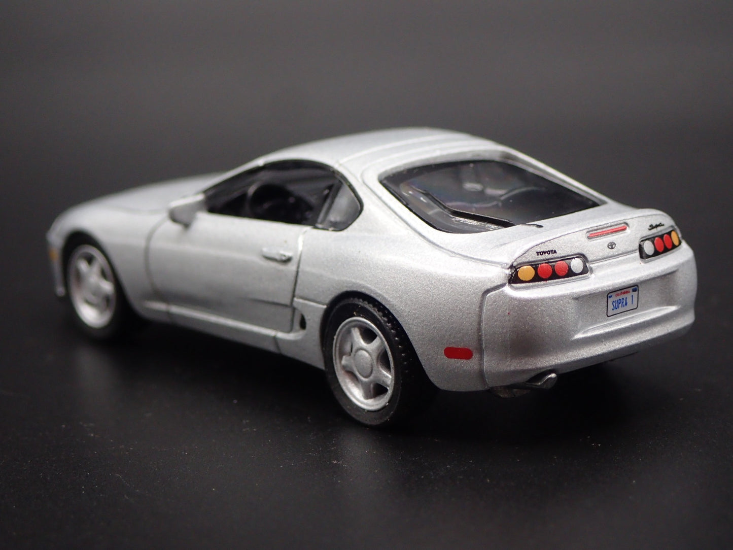 1993 - 2002 TOYOTA SUPRA SILVER 1/64 SCALE COLLECTIBLE DIORAMA DIECAST MODEL CAR
