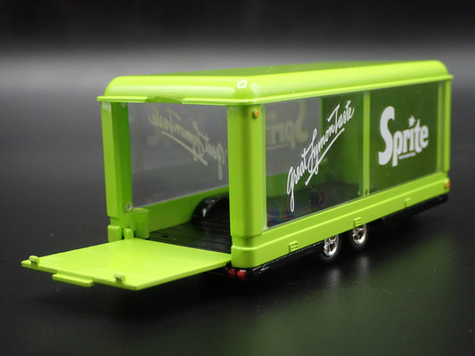 ENCLOSED GLASS CAR DISPLAY TRAILER SPRITE RARE 1:64 SCALE DIORAMA DIECAST MODEL