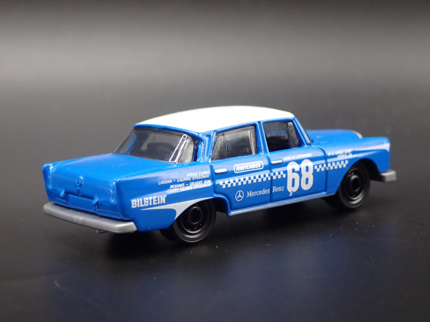 1959-1968 MERCEDES-BENZ 220 SE BLUE 1:64 SCALE COLLECTIBLE DIECAST MODEL CAR