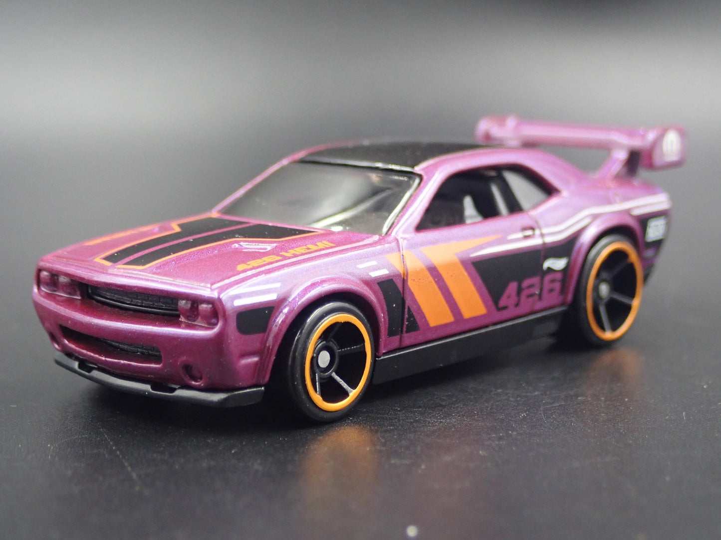 2008-2023 DODGE CHALLENGER DRIFT CAR PURPLE 1/64 SCALE DIORAMA DIECAST MODEL CAR