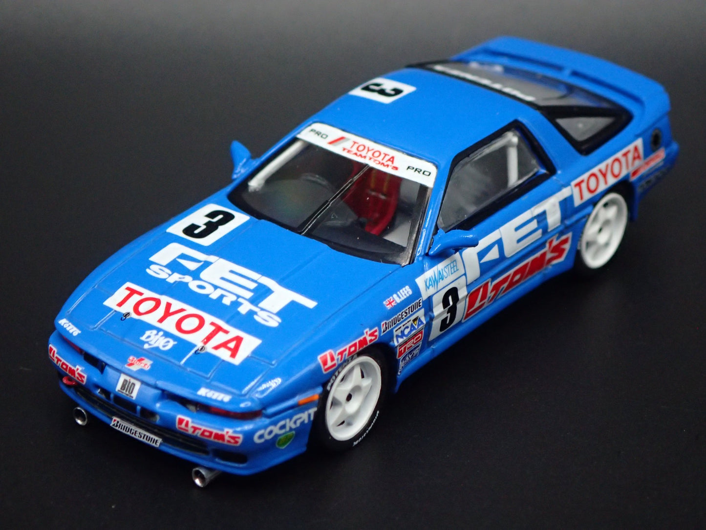 TOYOTA SUPRA TURBO MA70 FET SPORTS MACAU 1/64 SCALE DIORAMA DIECAST MODEL CAR