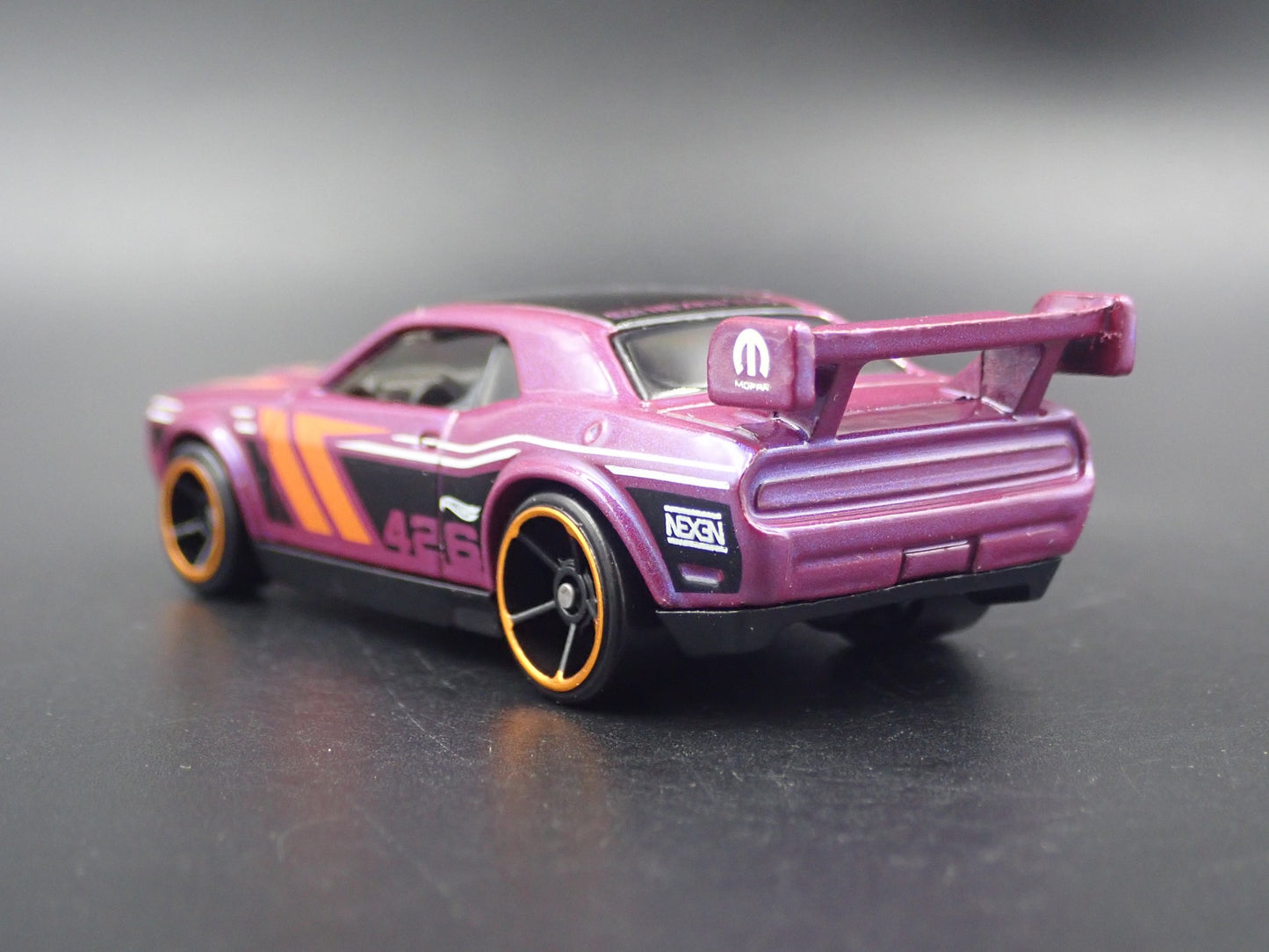 2008-2023 DODGE CHALLENGER DRIFT CAR PURPLE 1/64 SCALE DIORAMA DIECAST MODEL CAR