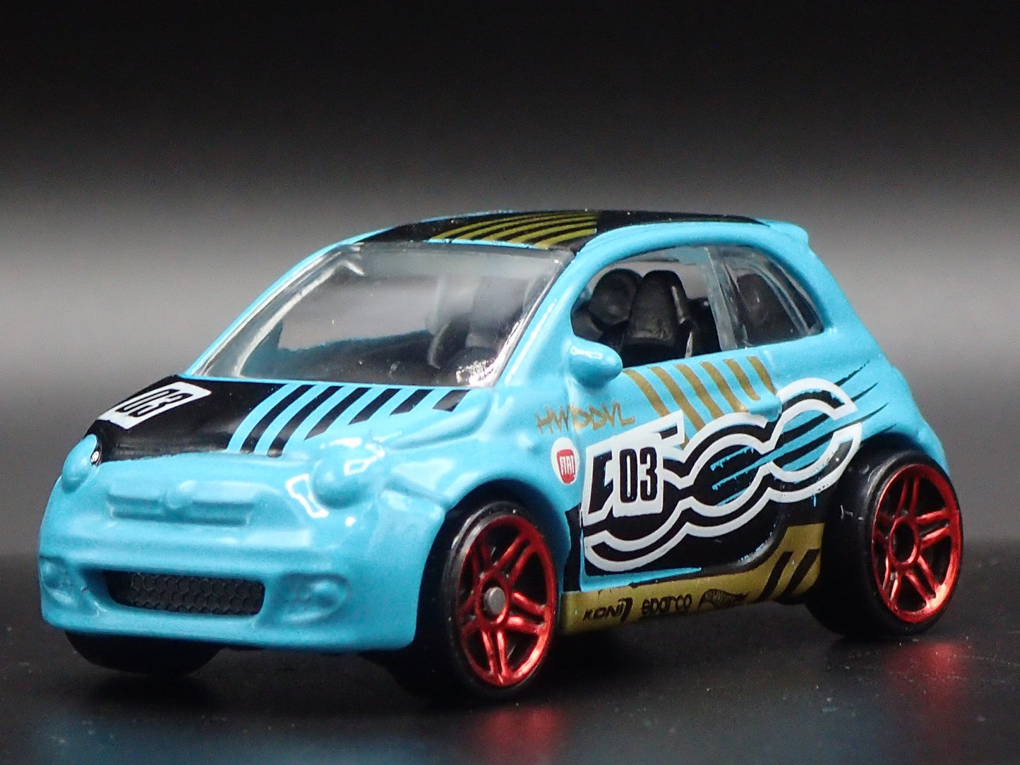 2007-2025 FIAT 500 BLUE 1/64 SCALE LIMITED COLLECTIBLE DIORAMA DIECAST MODEL CAR